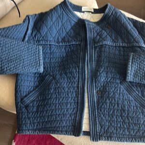 Kids Blue Quilted Jacket